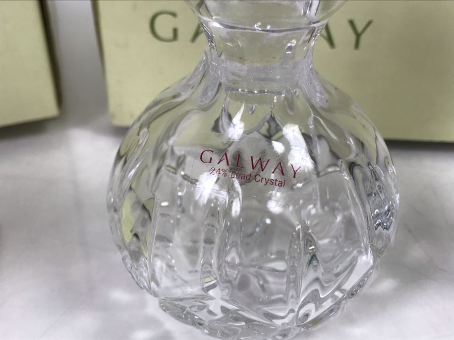 Galway Irish Crystal Items: Longford Perfume Bottle, 5' Vase, Tankard And 6' Bell Retails $230 [Photo 5]