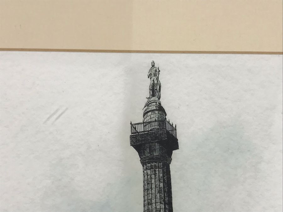 Limited Edition Hand Signed Print Of Nelson's Pillar, Dublin 1923 11 X 16 With Certificate Of Authenticity Retails $189 [Photo 7]