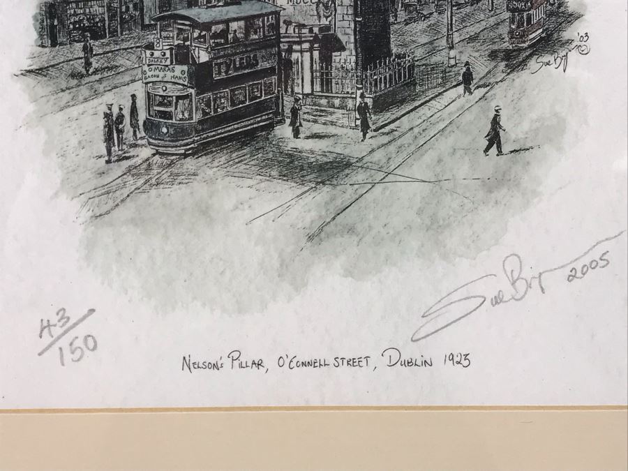 Limited Edition Hand Signed Print Of Nelson's Pillar, Dublin 1923 11 X 16 With Certificate Of Authenticity Retails $189 [Photo 3]