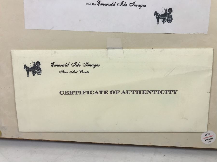 Limited Edition Hand Signed Print Of Nelson's Pillar, Dublin 1923 11 X 16 With Certificate Of Authenticity Retails $189 [Photo 10]