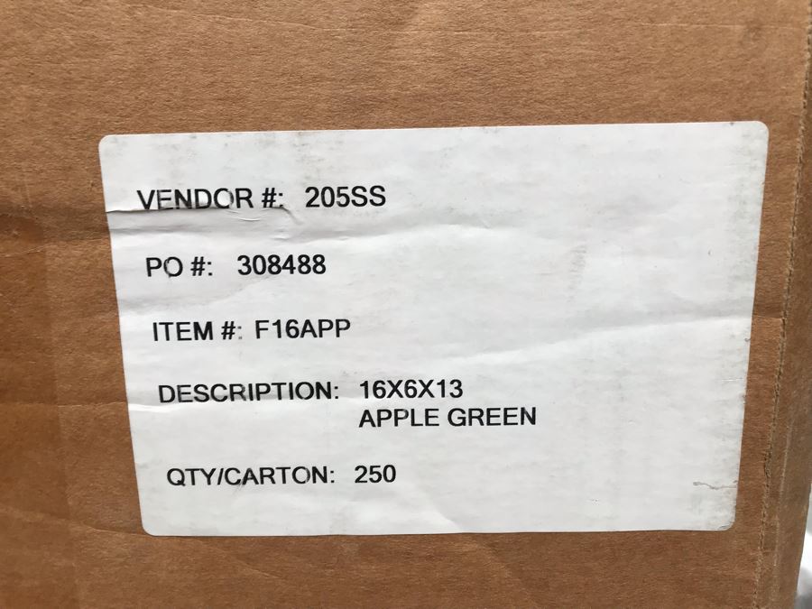 Apx 250 Apple Green Paper Shopping Bags 16 X 6 X 13 From O'Ireland [Photo 6]