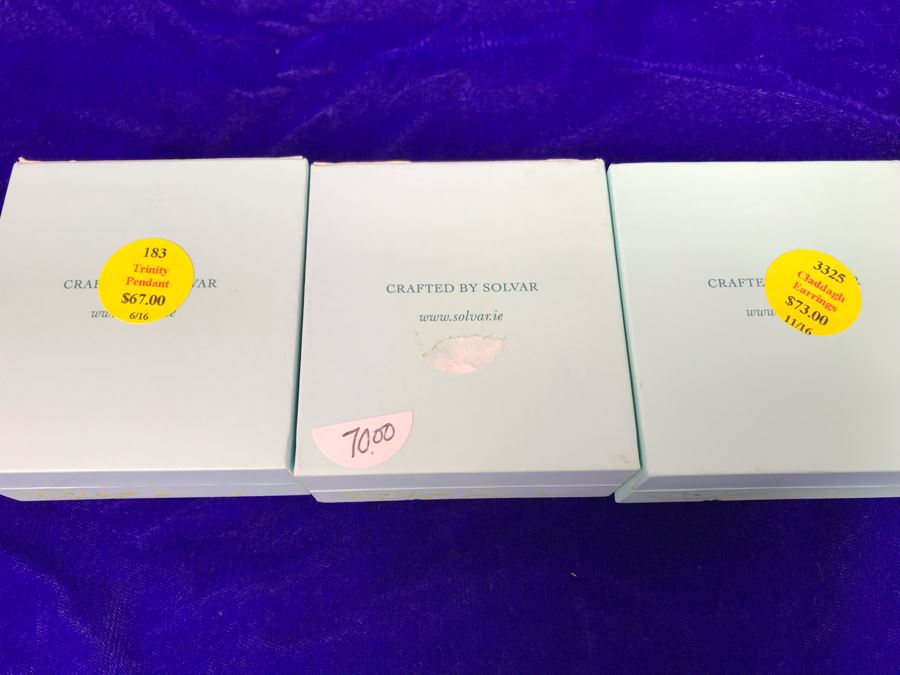 Failte Ireland Sterling Silver Pendant Necklaces And Earrings By Solvar Jewelry Retails $210 [Photo 9]