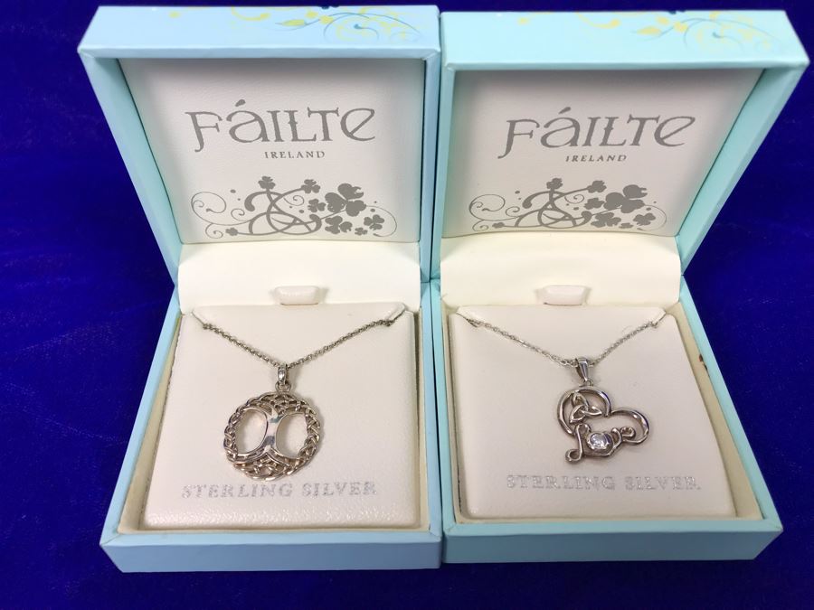 Failte Ireland Sterling Silver Pendant Necklaces By Solvar Jewelry Retails $163 [Photo 2]