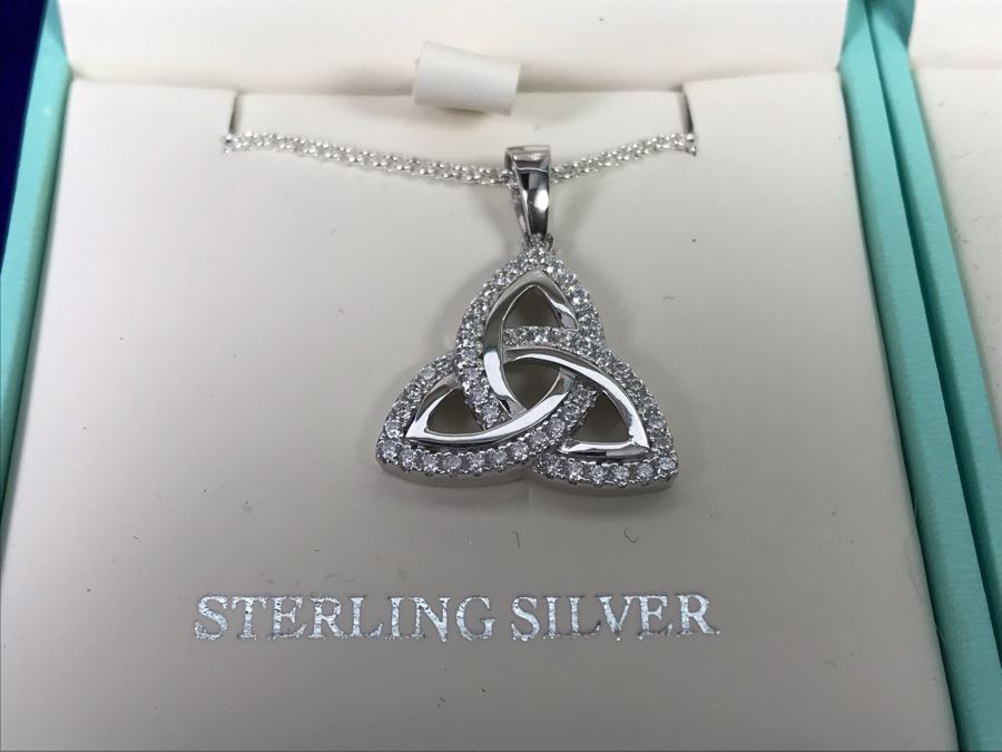 Failte Ireland Sterling Silver Collection Pendant Necklaces And Earrings By Solvar Jewelry Retails $300 [Photo 3]
