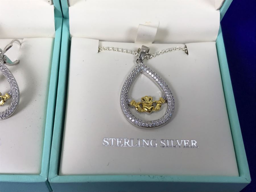 Failte Ireland Sterling Silver Collection Pendant Necklaces And Earrings By Solvar Jewelry Retails $428 [Photo 7]
