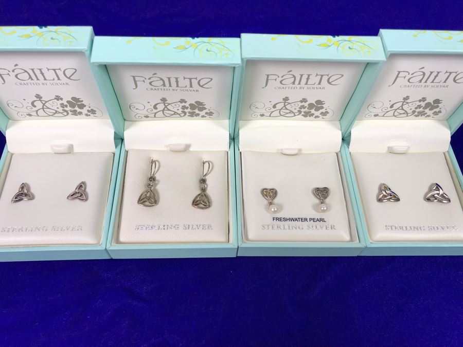 Failte Ireland Sterling Silver Earrings By Solvar Jewelry Retails $242 [Photo 1]