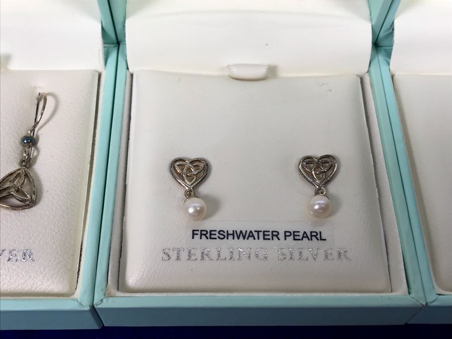 Failte Ireland Sterling Silver Earrings By Solvar Jewelry Retails $242 [Photo 6]