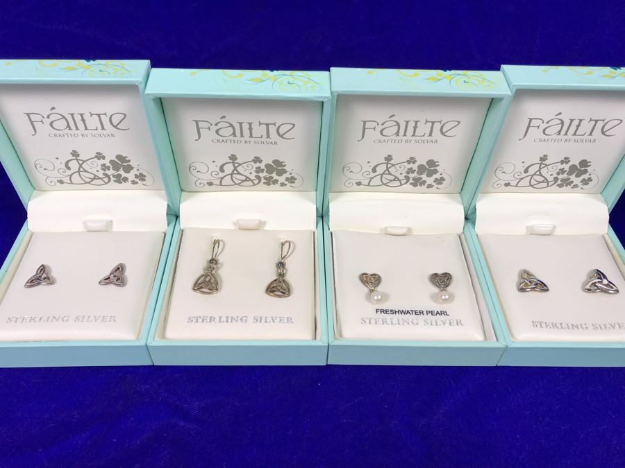 Failte Ireland Sterling Silver Earrings By Solvar Jewelry Retails $242 [Photo 3]