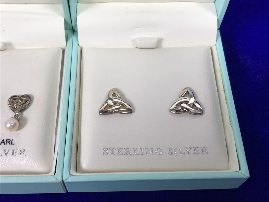 Failte Ireland Sterling Silver Earrings By Solvar Jewelry Retails $242 [Photo 7]