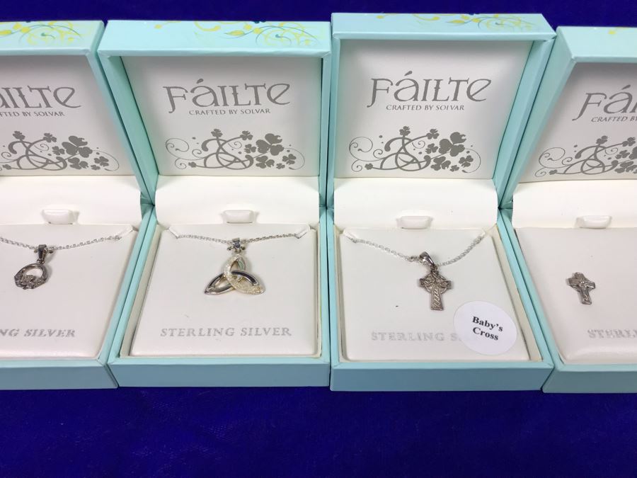 Failte Ireland Sterling Silver Pendant Necklaces And Earrings By Solvar Jewelry Retails $245 [Photo 2]
