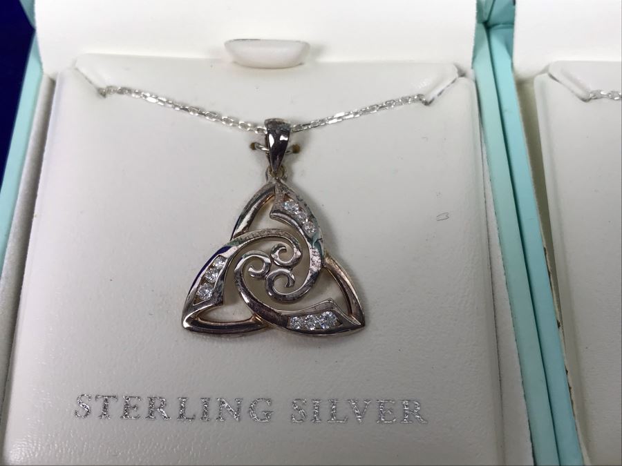 Failte Ireland Sterling Silver Pendant Necklaces By Solvar Jewelry Retails $280 [Photo 3]