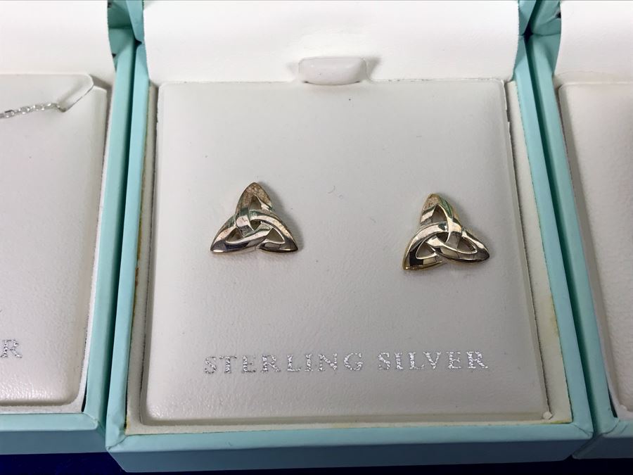 Failte Ireland Sterling Silver Pendant Necklaces And Earrings By Solvar Jewelry Retails $292 [Photo 5]