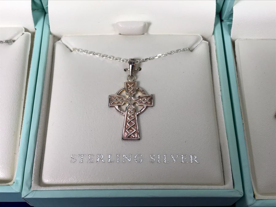 Failte Ireland Sterling Silver Pendant Necklaces And Earrings By Solvar Jewelry Retails $292 [Photo 3]