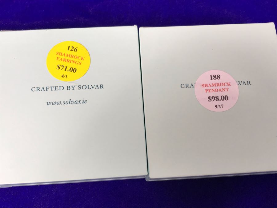 Failte Ireland Sterling Silver Pendant Necklaces And Earrings By Solvar Jewelry Retails $311 [Photo 8]