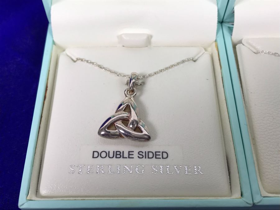 Failte Ireland Sterling Silver Pendant Necklaces And Earrings By Solvar Jewelry Retails $311 [Photo 3]