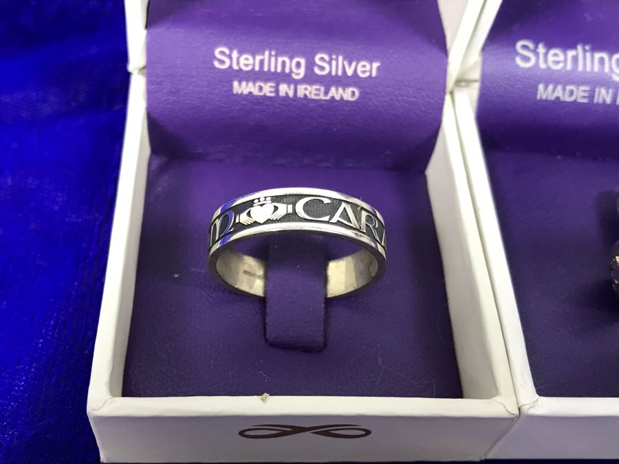 (3) Boru Ireland Sterling Silver Rings (2) Size 9 And (1) Size 12 'Mo Anam Cara' -- 'My Soul Mate' Retails $393 [Photo 5]
