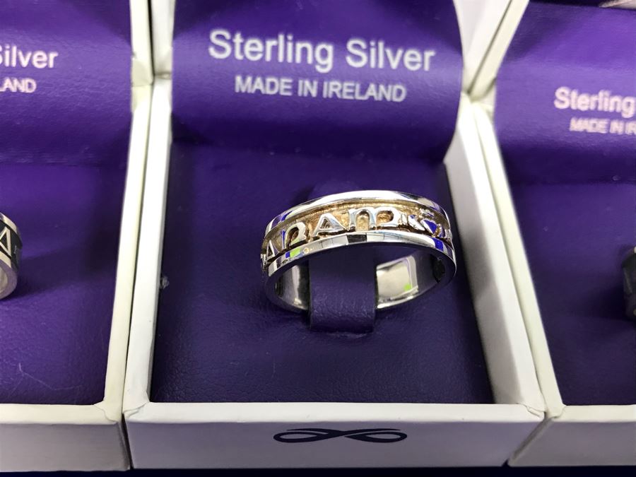 (3) Boru Ireland Sterling Silver Rings (2) Size 9 And (1) Size 12 'Mo Anam Cara' -- 'My Soul Mate' Retails $393 [Photo 4]