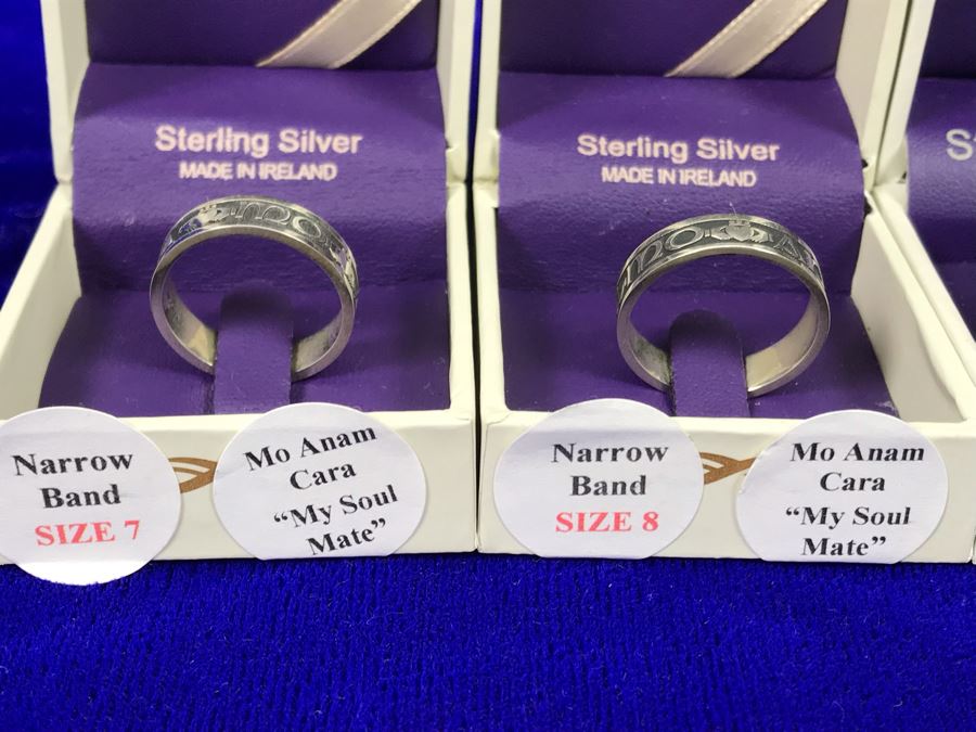 (4) Boru Ireland Sterling Silver Rings Sizes 7,8,9,10 'Mo Anam Cara' -- 'My Soul Mate' Retails $504 [Photo 8]