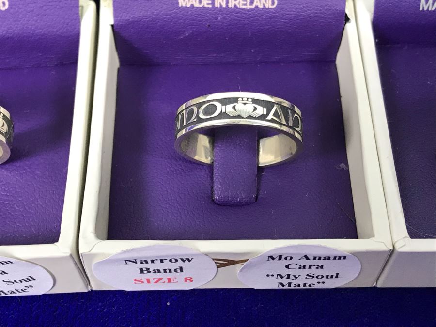(4) Boru Ireland Sterling Silver Rings Sizes 7,8,9,10 'Mo Anam Cara' -- 'My Soul Mate' Retails $504 [Photo 5]