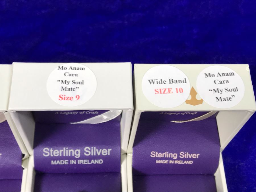 (4) Boru Ireland Sterling Silver Rings Sizes 7,8,9,10 'Mo Anam Cara' -- 'My Soul Mate' Retails $504 [Photo 9]