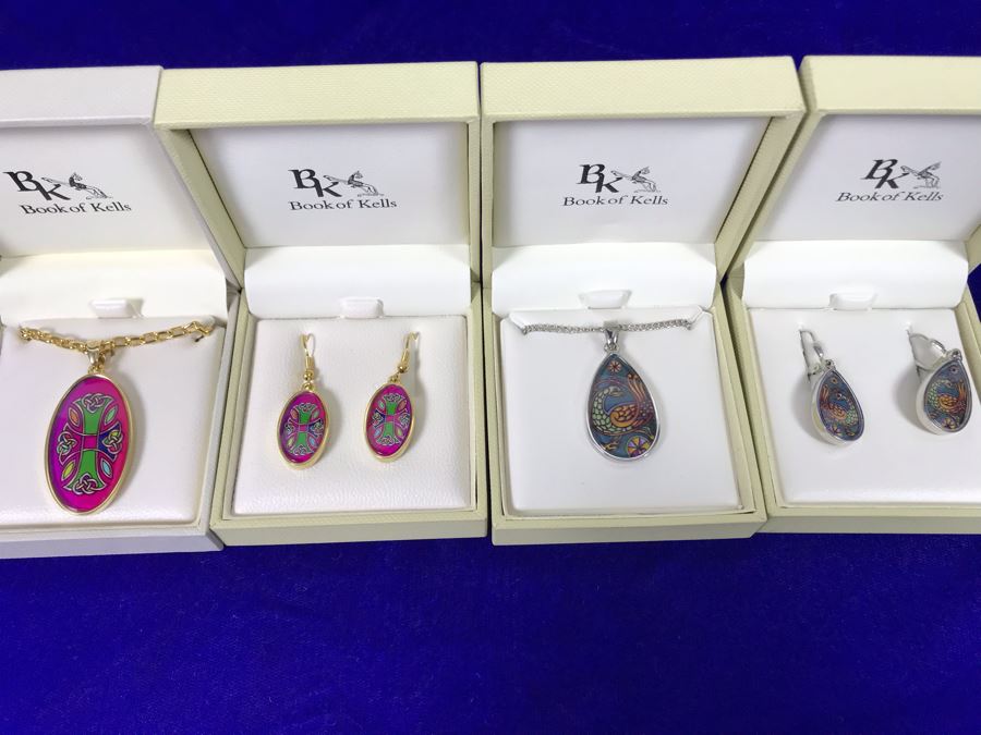 Book Of Kells Ireland Pendant Necklaces And Earrings Retails $234 [Photo 1]