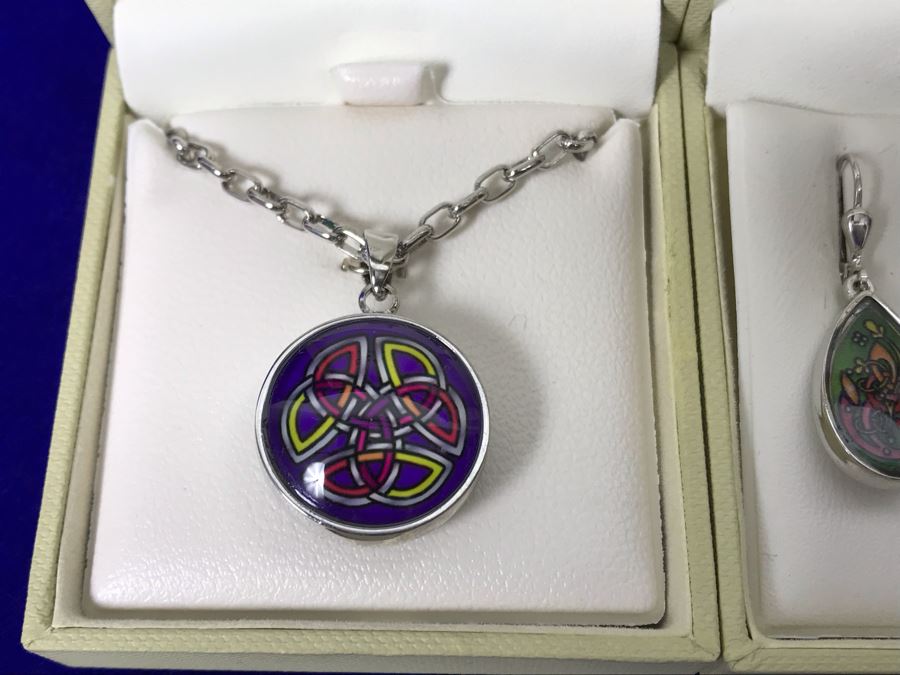 Book Of Kells Ireland Pendant Necklaces And Earrings Retails $227 [Photo 6]
