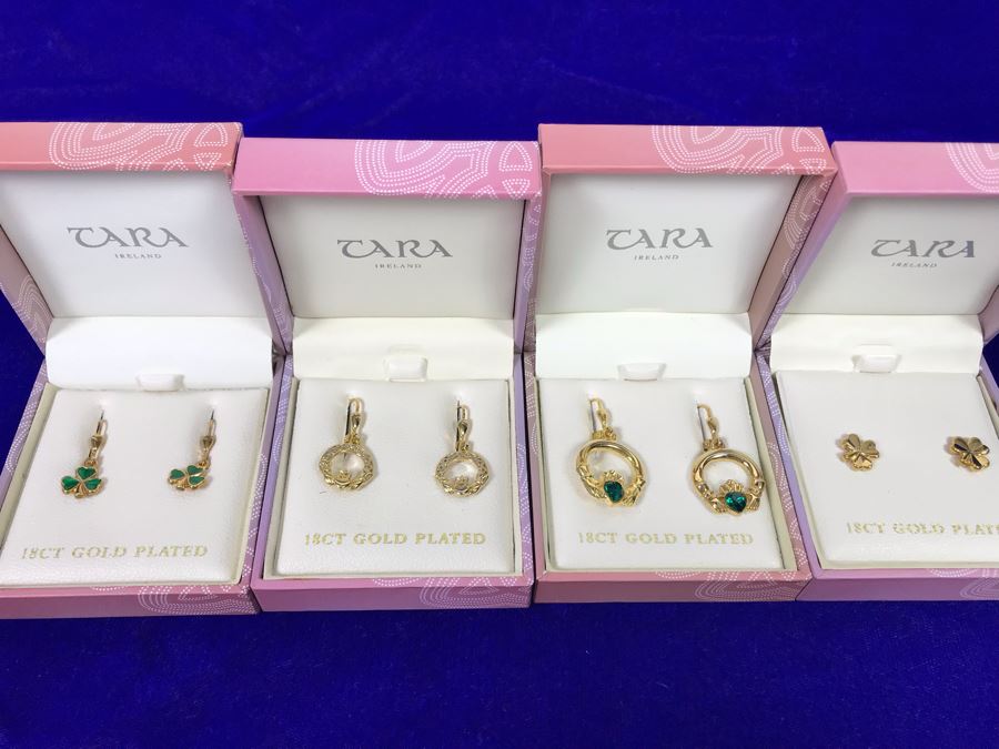 Tara Ireland 18K Gold Plated Earrings Retails $222 [Photo 1]