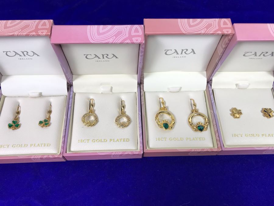 Tara Ireland 18K Gold Plated Earrings Retails $222 [Photo 2]