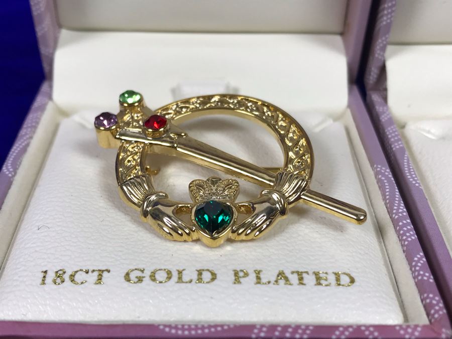 Tara Ireland 18K Gold Plated Brooches Pins Retails $110 [Photo 5]