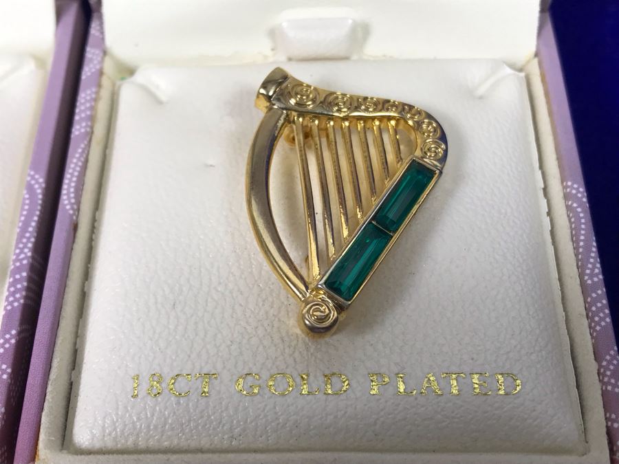 Tara Ireland 18K Gold Plated Brooches Pins Retails $110 [Photo 3]