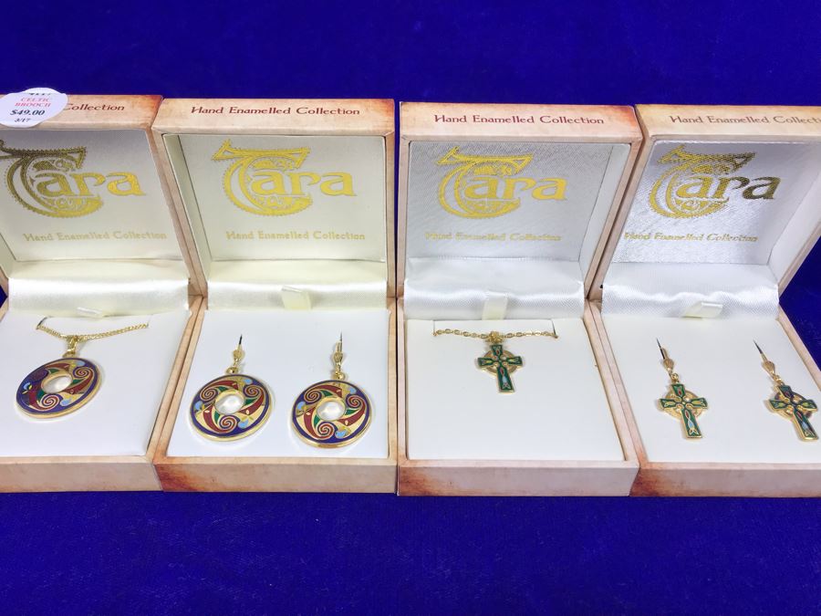 Tara Ireland Hand Enamelled Collection Pendant Necklaces And Earrings Retails $196 [Photo 2]