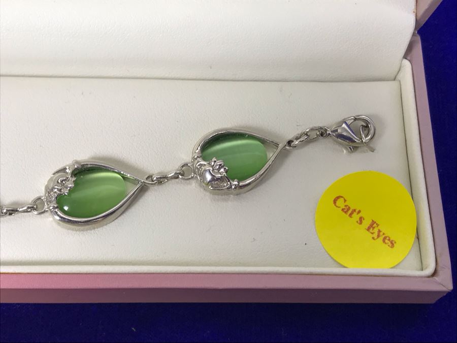 Tara Ireland Cat's Eye Bracelet And Amethyst Silver Plated Celtic Jewelry Brooch Pin Retails $108 [Photo 6]