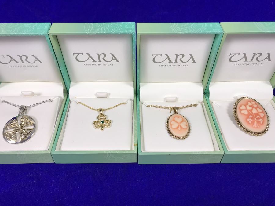 Tara Ireland Pendant Necklaces And Brooch Pin Crafted By Solvar Retails $192 [Photo 2]