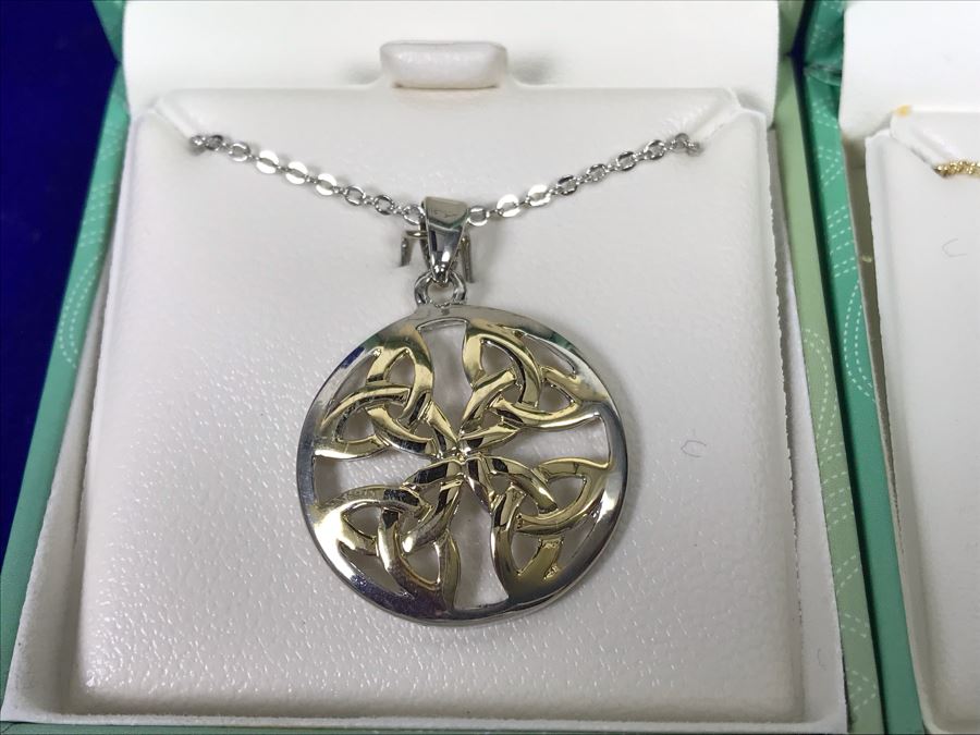 Tara Ireland Pendant Necklaces And Brooch Pin Crafted By Solvar Retails $192 [Photo 4]