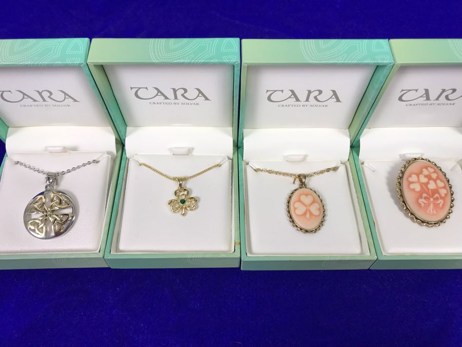 Tara Ireland Pendant Necklaces And Brooch Pin Crafted By Solvar Retails $192