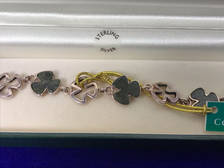 Sterling Silver Connemara Marble Jewelry: Pendant Necklaces, Bracelet And Clip On Earrings Retails $390 [Photo 8]