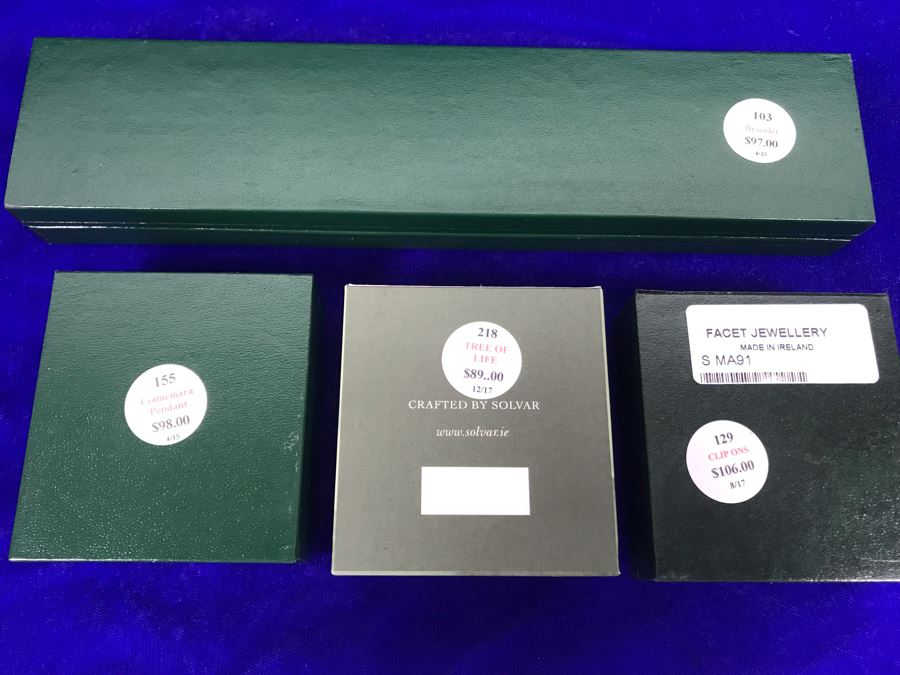 Sterling Silver Connemara Marble Jewelry: Pendant Necklaces, Bracelet And Clip On Earrings Retails $390 [Photo 11]