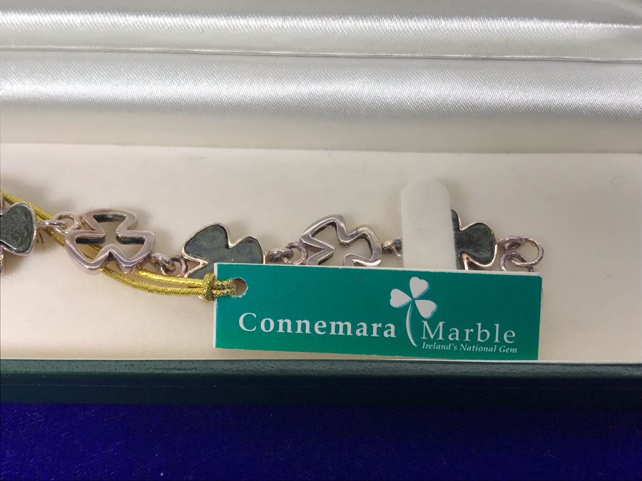 Sterling Silver Connemara Marble Jewelry: Pendant Necklaces, Bracelet And Clip On Earrings Retails $390 [Photo 9]