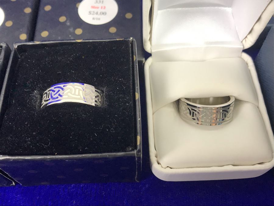 (4) Stainless Steel Rings Size 11,12,8 Retails $96 [Photo 4]