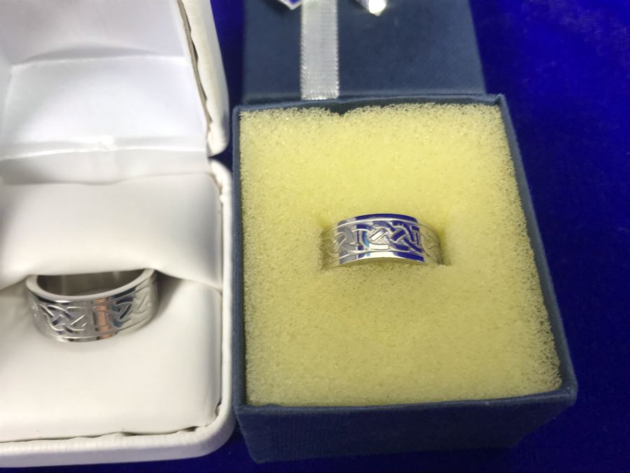 (4) Stainless Steel Rings Size 11,12,8 Retails $96 [Photo 5]