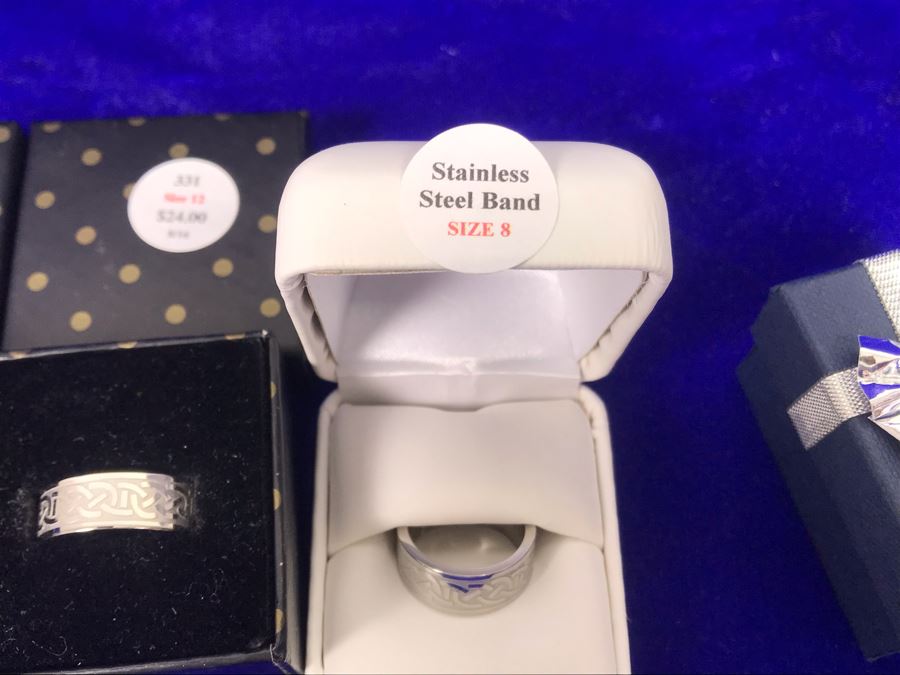 (4) Stainless Steel Rings Size 11,12,8 Retails $96 [Photo 6]