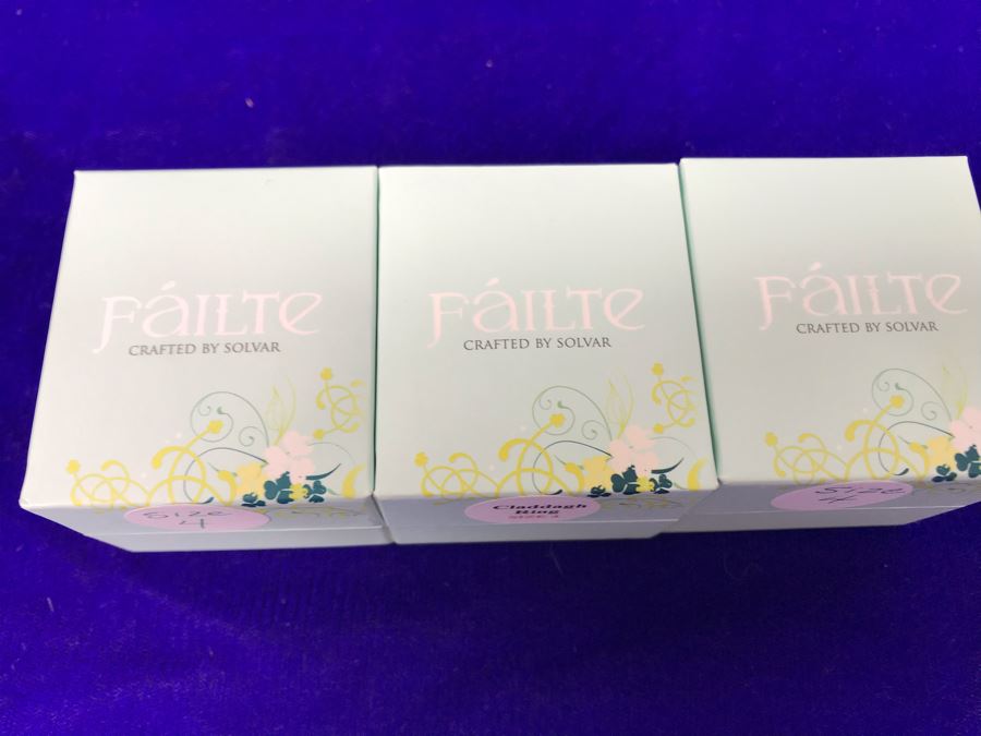 Failte Ireland Sterling Silver Rings By Solvar Jewelry Size 4 Retails $294 [Photo 7]