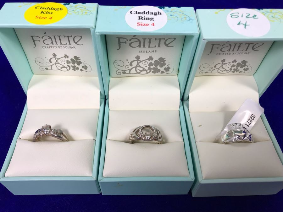 Failte Ireland Sterling Silver Rings By Solvar Jewelry Size 4 Retails $189