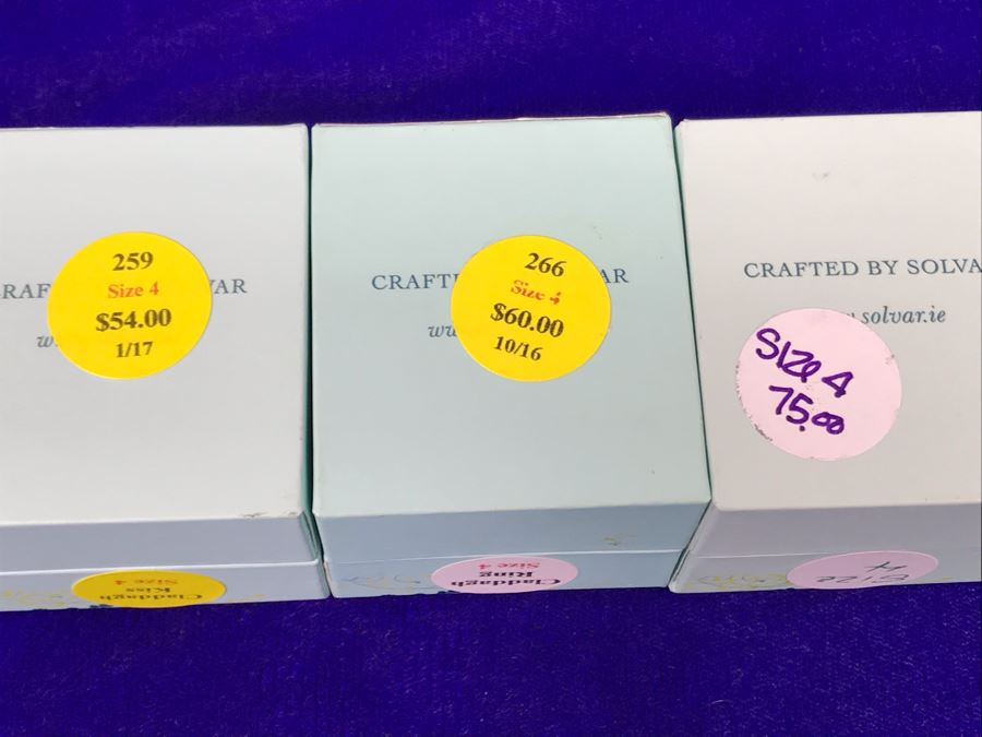 Failte Ireland Sterling Silver Rings By Solvar Jewelry Size 4 Retails $189 [Photo 7]