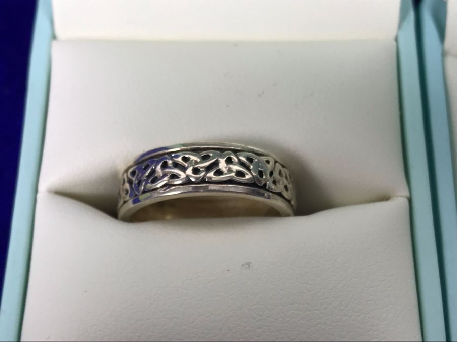 Failte Ireland Sterling Silver Rings By Solvar Jewelry Size 5 Retails $400 [Photo 3]
