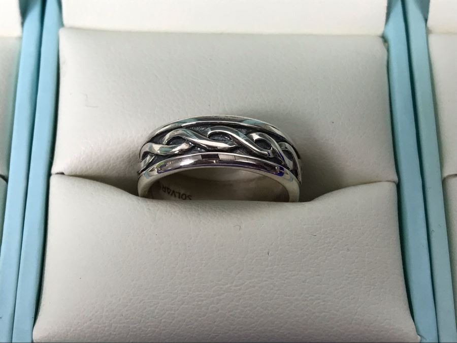 Failte Ireland Sterling Silver Rings By Solvar Jewelry Size 5 Retails $400 [Photo 5]