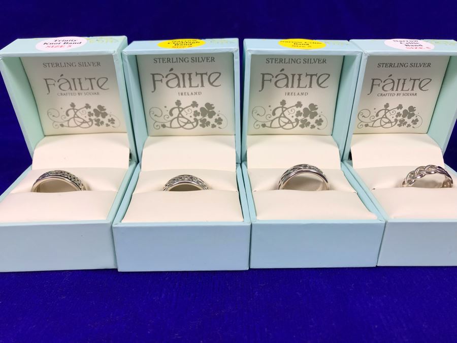 Failte Ireland Sterling Silver Rings By Solvar Jewelry Size 5 Retails $400 [Photo 2]