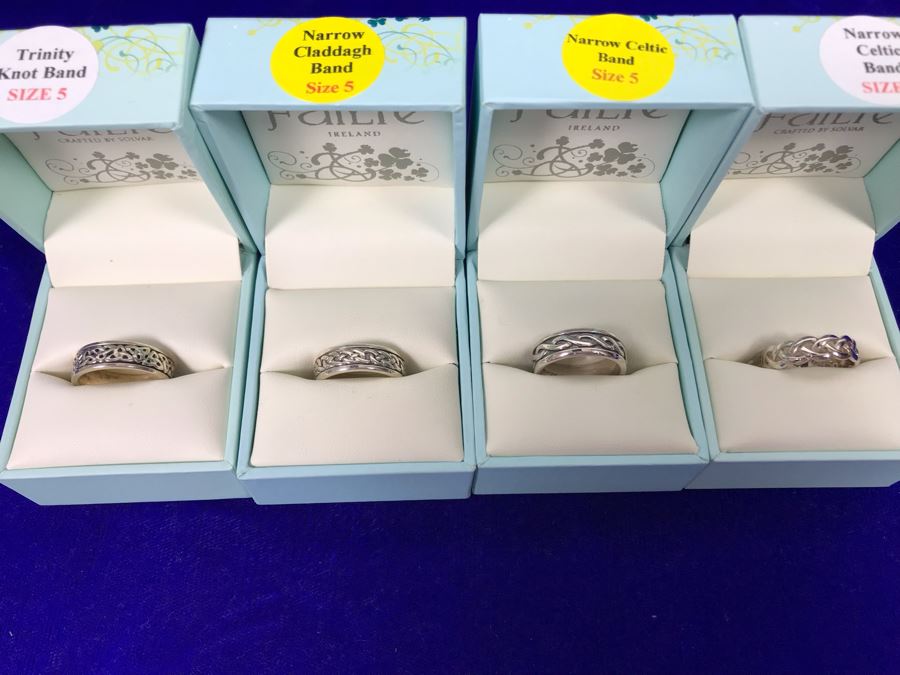 Failte Ireland Sterling Silver Rings By Solvar Jewelry Size 5 Retails $400 [Photo 1]