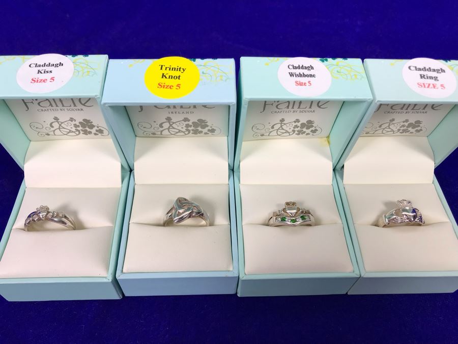 Failte Ireland Sterling Silver Rings By Solvar Jewelry Size 5 Retails $289