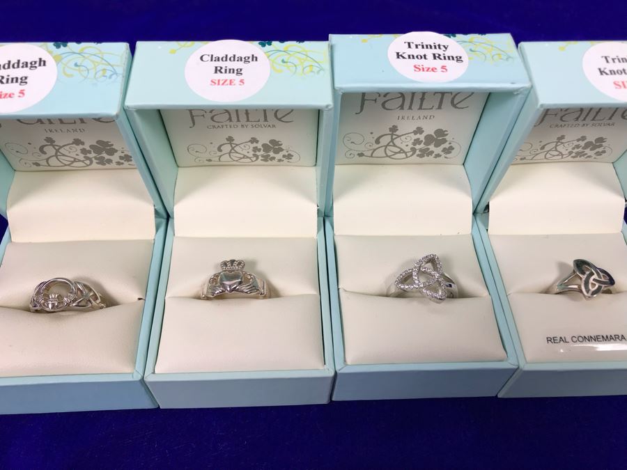 Failte Ireland Sterling Silver Rings By Solvar Jewelry Size 5 Retails $288